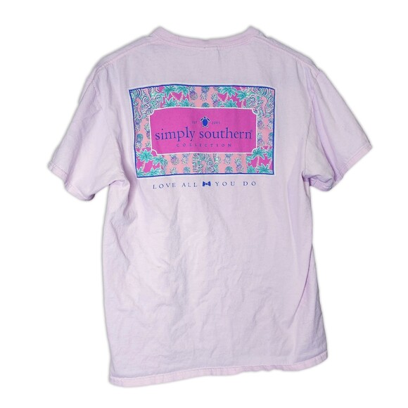 Simply Southern Tropical Patch Size Medium Love all that you do Shirt - Picture 2 of 4